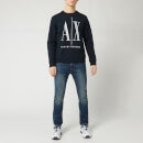 Armani Exchange Men's Large Ax Logo Sweatshirt - Navy