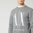 Armani Exchange Men's Big Ax Crewneck Sweatshirt - Heather Grey - M