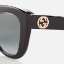 Gucci Women's Cat Eye Acetate Sunglasses - Black/Grey