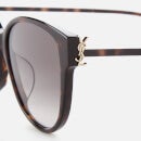 Saint Laurent Women's SLM48S Oversized Acetate Sunglasses - Havana/Gold