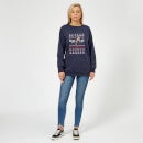 Rick and Morty Ooh Wee Women's Christmas Sweater - Navy