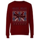 Harley Quinn Women's Christmas Sweater - Burgundy