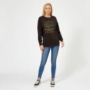 Jurassic Park Clever Girl Women's Christmas Sweater - Black