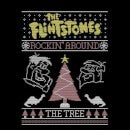 Flintstones Rockin Around The Tree Women's Christmas Jumper - Black