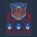 Autobots Classic Ugly Knit Men's Christmas T-Shirt - Navy
