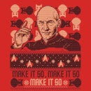 Star Trek: The Next Generation Make It So Men's Christmas T-Shirt - Red