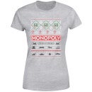 Camiseta de Navidad para mujer de Monopoly - Gris