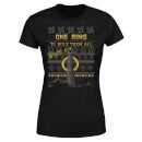 The Lord Of The Rings One Ring Women's Christmas T-Shirt in Black
