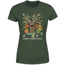 Scooby Doo Women's Christmas T-Shirt - Forest Green