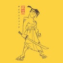 Camiseta para hombre Samurai Jack Vintage Kanji - Amarillo