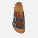 Birkenstock Men's Arizona Oiled Leather Double Strap Sandals - Black