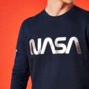 Sweat-Shirt NASA Logo Metallique - Bleu Marine - Unisexe