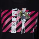 Harley Quinn Pink Stripes Unisex Birds of Prey Sweatshirt - Black