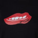 Sweat-shirt crop top Red Lips and Knuckduster Birds of Prey - Noir - Femme