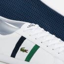 Lacoste Men's Lerond 119 3 Leather Low Top Trainers - White/Navy