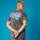 Totem Pole Sonic the Hedgehog Unisex T-Shirt - Black Acid Wash