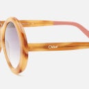 Chloé Women's Oversized Acetate Sunglasses - Light Havana/Gradient Purple