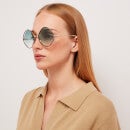 Chloé Women's Poppy Diamond Frame Sunglasses - Havana/Gradient Petrol