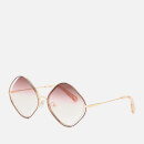 Chloé Women's Poppy Diamond Frame Sunglasses - Havana/Brown Rose Sand