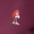 Sega Knuckles Retro Unisex Sweatshirt - Burgundy