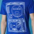 Sega Megadrive Blueprints Unisex T-Shirt - Royal Blue