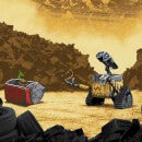 Wall-E "Out There" by Mark Englert Limited Edition Screenprint Print - Glow in the Dark