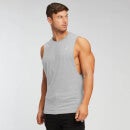 MP Moški osnovni kosi, daljša majica brez rokavov z večjim izrezom – melanž siva - XL