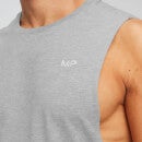 MP pánské tričko bez rukávů s hlubokými průramky – Šedé melírované - XXXL