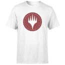 Magic: The Gathering Theros: Beyond Death Planeswalker Symbol Unisex Ringer T-Shirt - White/Red