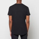 Ob-V 테일러드 핏 V넥 티셔츠 블랙