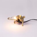 Seletti Lying Mouse Lamp - Gold