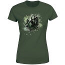 The Lord Of The Rings Aragorn Colour Splash Women's T-Shirt - Forest Green