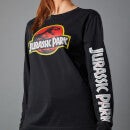 Jurassic Park Primal Classic Logo Unisex Long Sleeved T-Shirt - Black