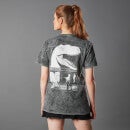 Jurassic Park Primal Raptor Unisex T-Shirt - Black Acid Wash
