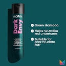 Matrix Total Results Dark Envy Neutralising Green Shampoo for Dark Brunette Hair 300ml