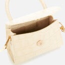 BY FAR Women's Mini Croco Top Handle Bag - Cream