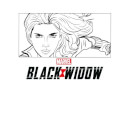Black Widow Line Drawing Women's T-Shirt - White