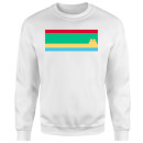 Pusheen Stripe Chest Print Sweatshirt - White