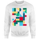 Pusheen Geometric Block Rectangular Print Sweatshirt - White