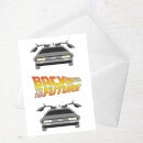 Back To The Future DeLorean Greetings Card