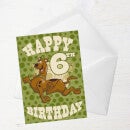 Scooby Doo 6th Birthday Greetings Card