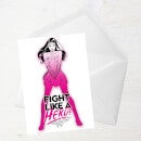 Wonder Woman Get Well Fight Like A Hero Greetings Card