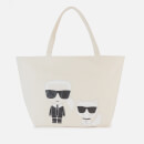 KARL LAGERFELD Women's K/Ikonik Karl & Choupette Tote Bag - Natural