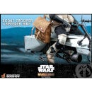 Hot Toys Star Wars The Mandalorian Figurine articulée à l'échelle 1/6 Scout Trooper et Speeder Bike 30 cm