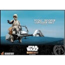 Hot Toys Star Wars The Mandalorian Figurine articulée à l'échelle 1/6 Scout Trooper et Speeder Bike 30 cm