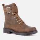 Clarks Women's Orinoco 2 Leather Lace Up Boots - Dark Olive - UK 3
