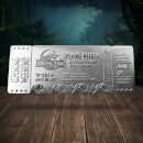 Jurassic Park Silver Plated Entrance Ticket Replica - Limited Edition