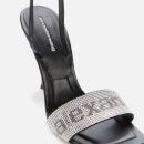 Alexander Wang Women's Julie Barely There Heeled Sandals - Black/Clear Crystal