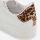 Golden Goose Women's Pure Star Leather Trainers - White/Brown/Leopard