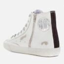 Golden Goose Women's Francy Leather Hi-Top Trainers - White/Brown Leopard/Ice Black - UK 8